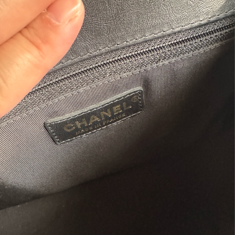 Chanel 山形紋提把鏈斜背包-17