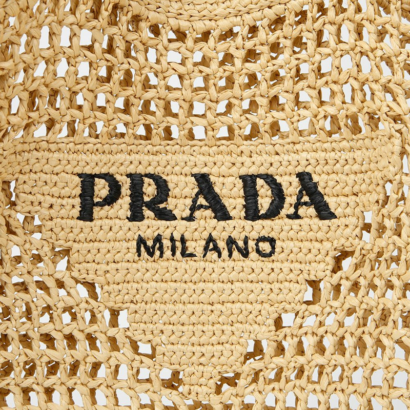 PRADA Logo 拉菲草單肩包 1BG393-2