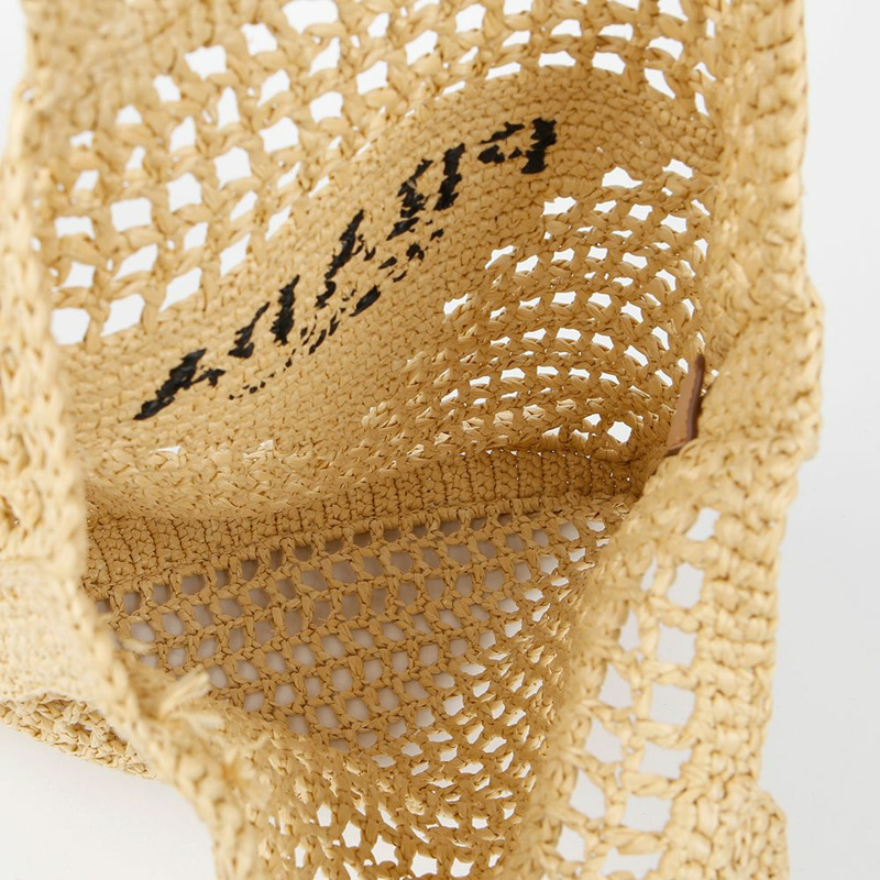 PRADA Logo 拉菲草單肩包 1BG393-7