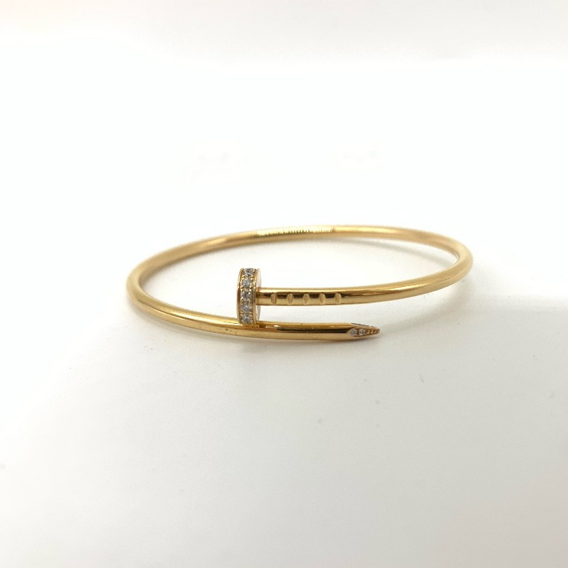 Cartier Juste un Clou窄版釘子手鐲 15號 玫瑰金帶鑽-1