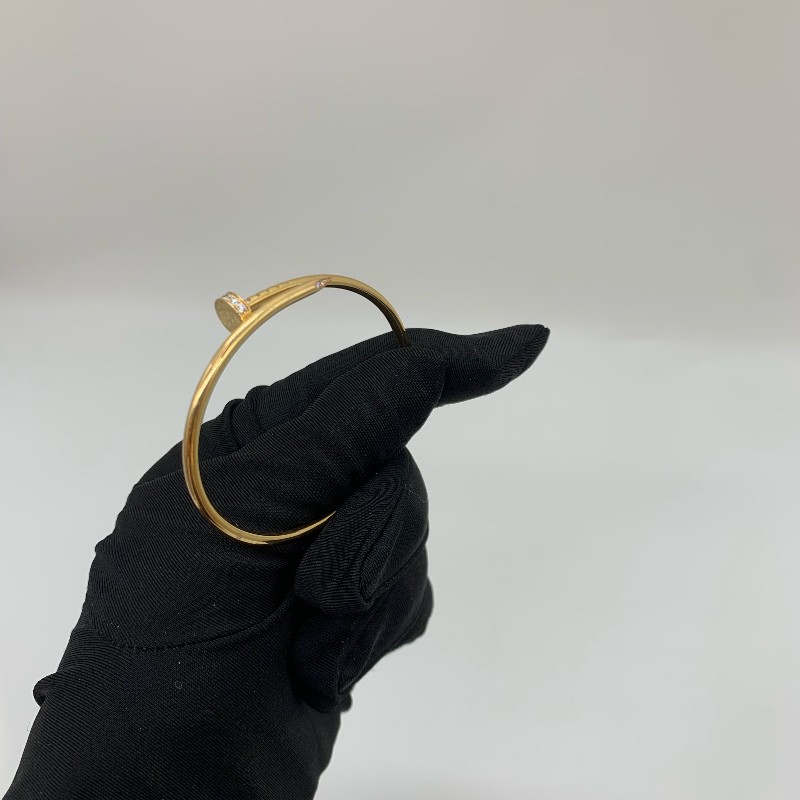 Cartier Juste un Clou窄版釘子手鐲 15號 玫瑰金帶鑽-4