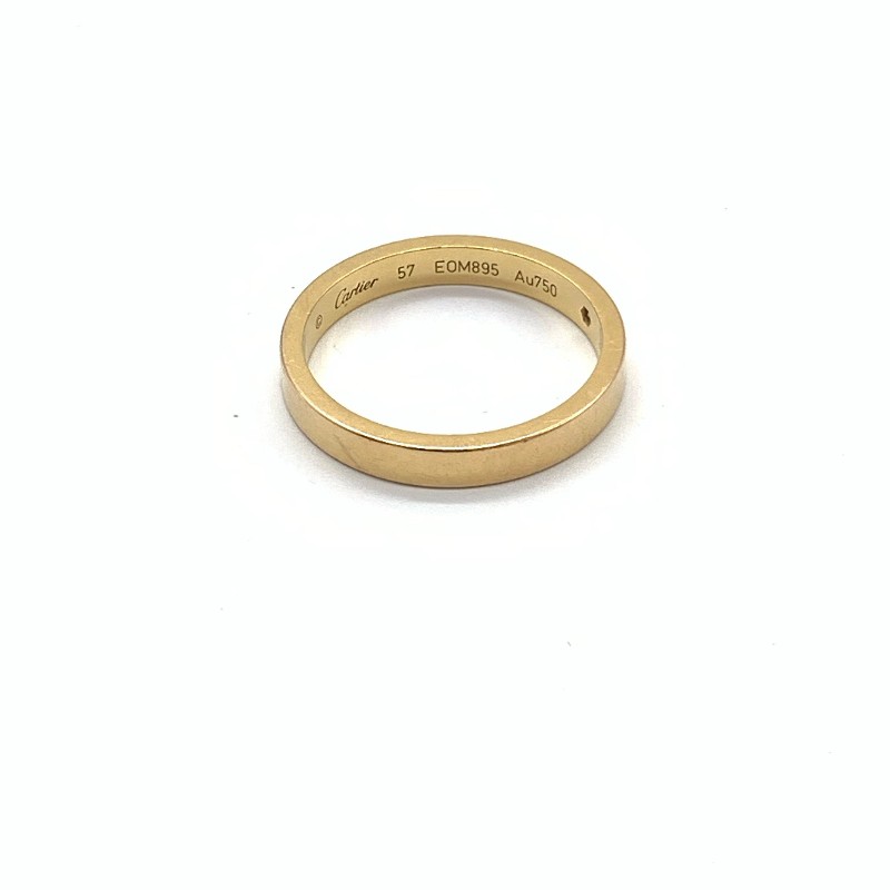 Cartier戒指單鑽18k玫瑰金57碼窄版-4