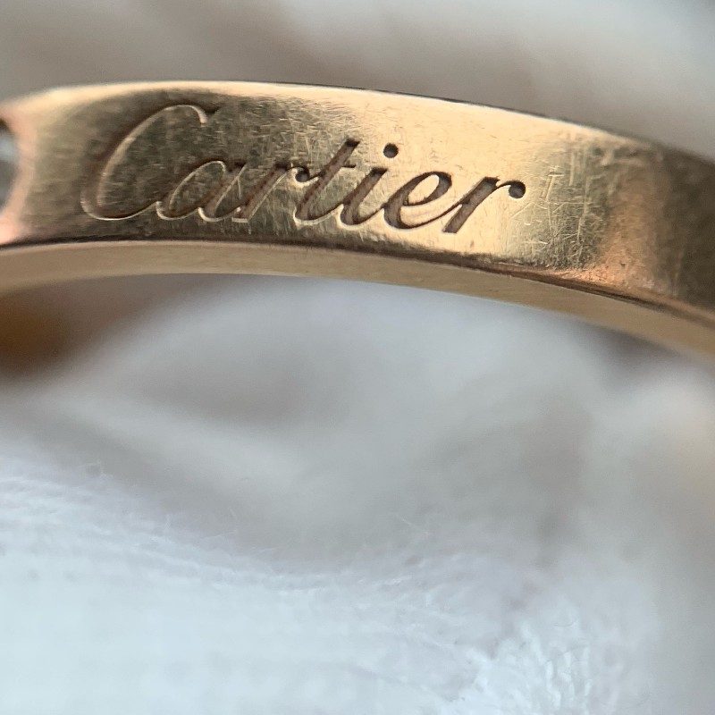 Cartier戒指單鑽18k玫瑰金57碼窄版-6