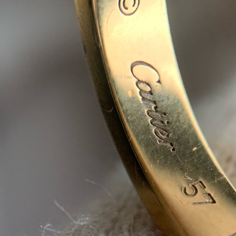 Cartier戒指單鑽18k玫瑰金57碼窄版-9