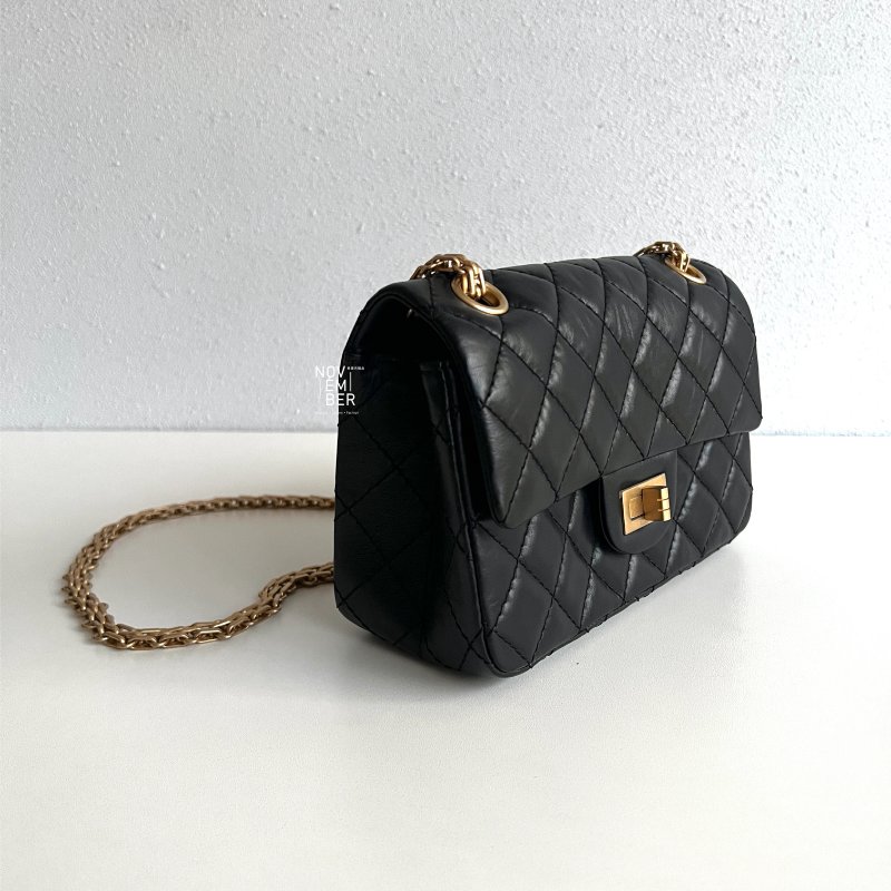 閒置新✨ Chanel 香奈兒 2.55 mini 黑色金釦-1