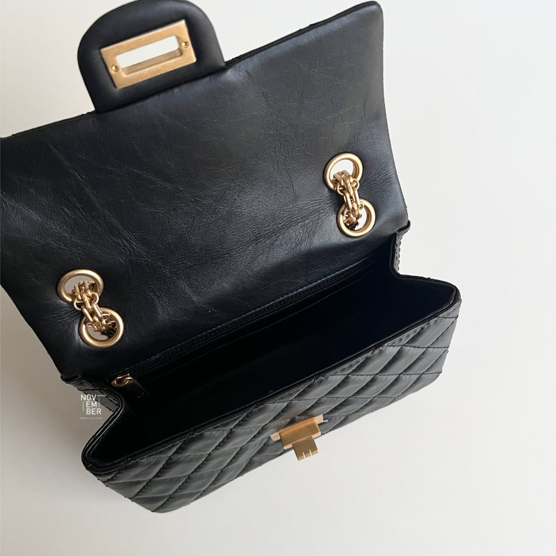 閒置新✨ Chanel 香奈兒 2.55 mini 黑色金釦-3