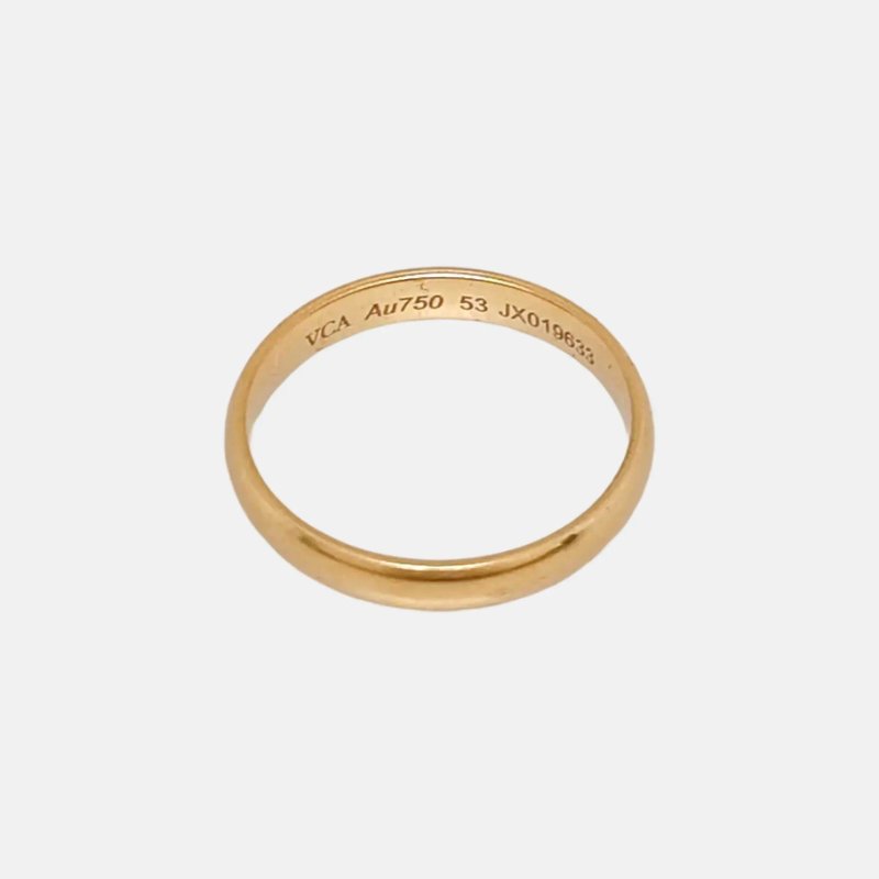 Van Clee & Arpels Tendrement 歐碼53碼 玫瑰金色 18K玫瑰金戒指-3