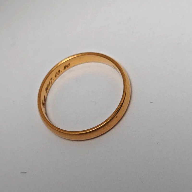 Van Clee & Arpels Tendrement 歐碼53碼 玫瑰金色 18K玫瑰金戒指-5