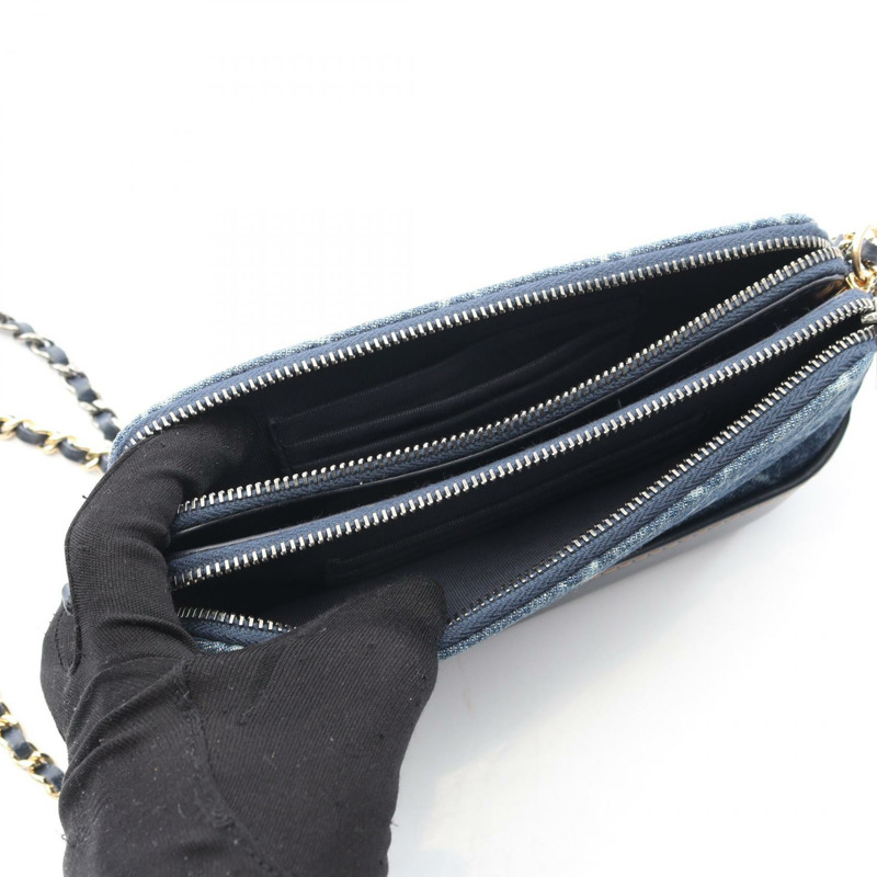 香奈兒 Gabriel 鏈條肩背包 A94505 牛仔皮革海軍藍二手女款-2