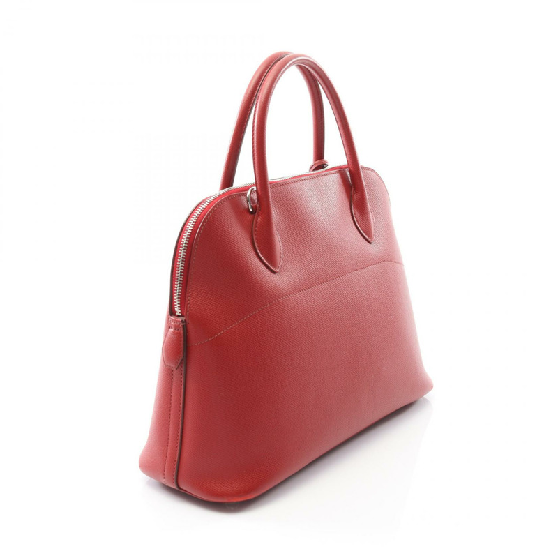 愛馬仕 Bolide 31 肩背包,Epsom 皮革,紅色,銀色五金,二手,M碼-1