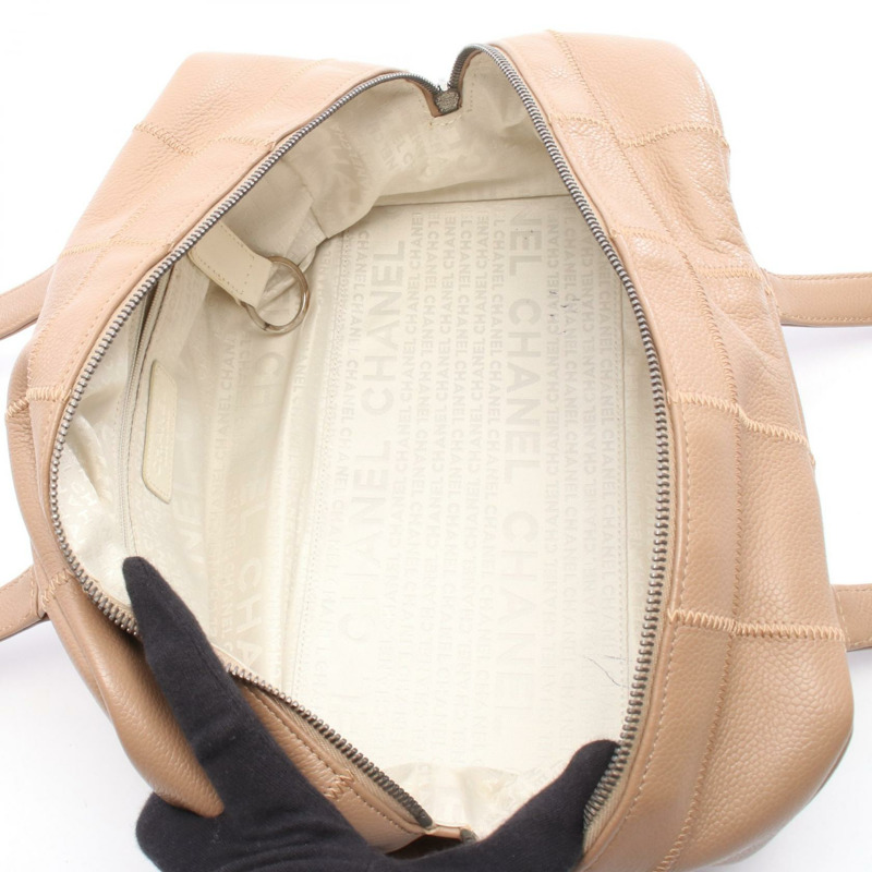 香奈兒 (CHANEL) 巧克力棒手提單肩包 A36135 小牛皮 米色 二手 SHW-2