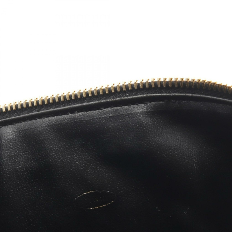 香奈兒 COCO Mark 化妝包 A01998 皮革 粒面小牛皮 黑色 二手 金色五金-10