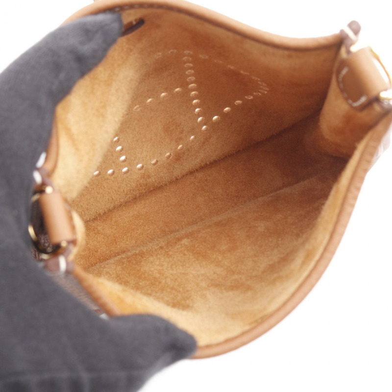 愛馬仕 Evelyne TPM Amazon 單肩包,Clemence 皮革,金棕色,二手,金色五金。-2