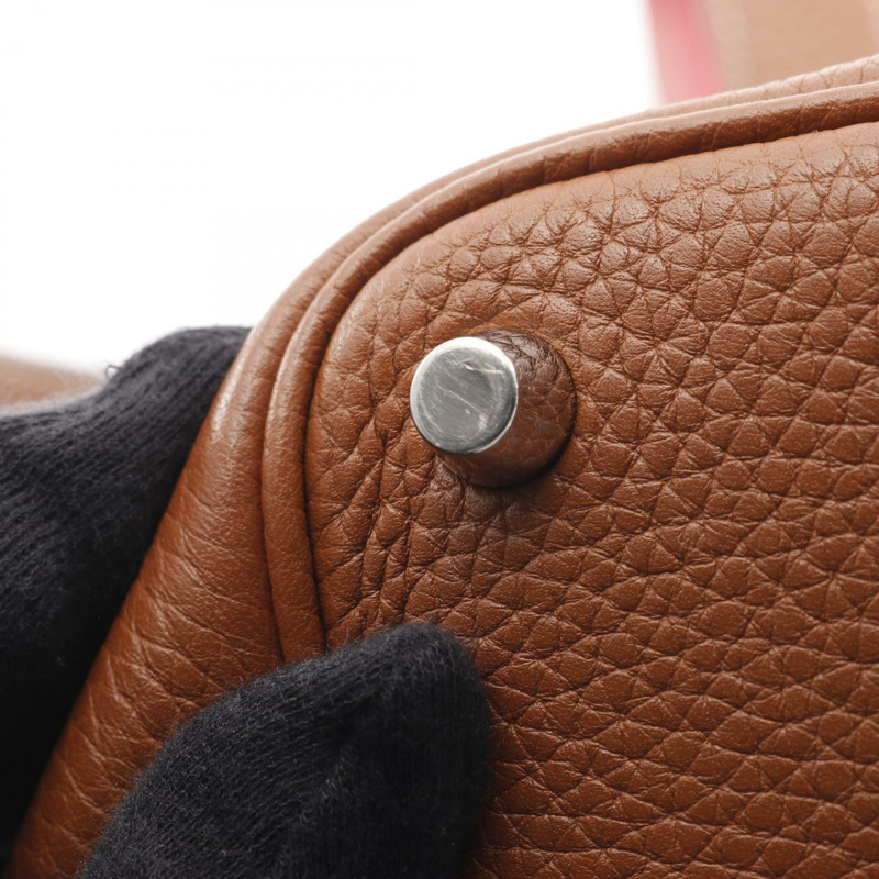 愛馬仕 Picotin Lock PM Eclat 手提包,Clemence Swift 皮革,棕色/粉紅色,二手。-6