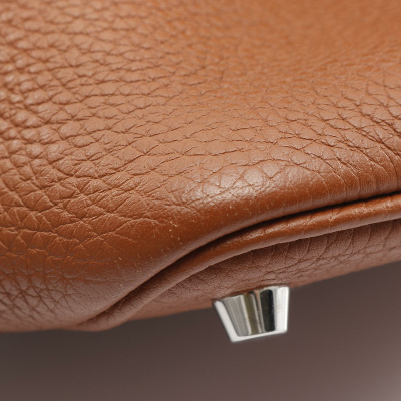 愛馬仕 Picotin Lock PM Eclat 手提包,Clemence Swift 皮革,棕色/粉紅色,二手。-7