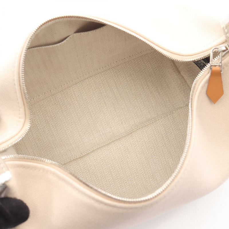 愛馬仕 Bride a Brac PM 手提包,帆布材質,米白色,天然色,二手女款-2