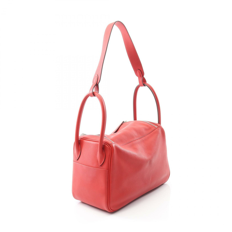 愛馬仕 Lindy 26 肩背包,Vaux Swift 皮革,Rouge tomate 色,SHW 五金,二手-1