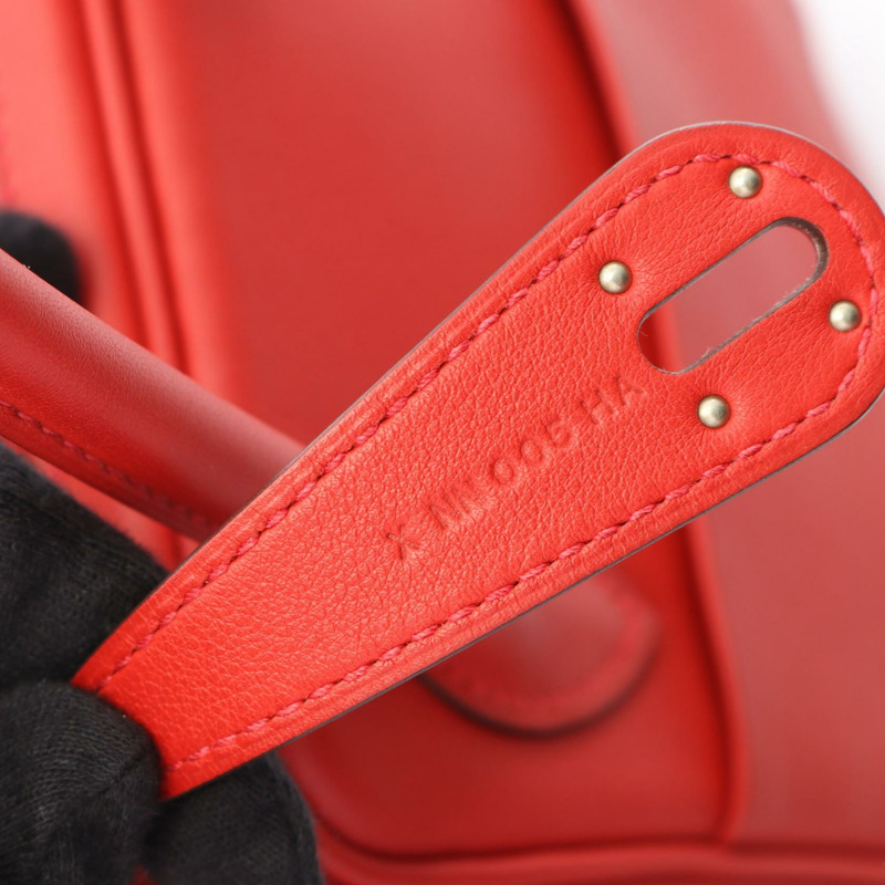 愛馬仕 Lindy 26 肩背包,Vaux Swift 皮革,Rouge tomate 色,SHW 五金,二手-4