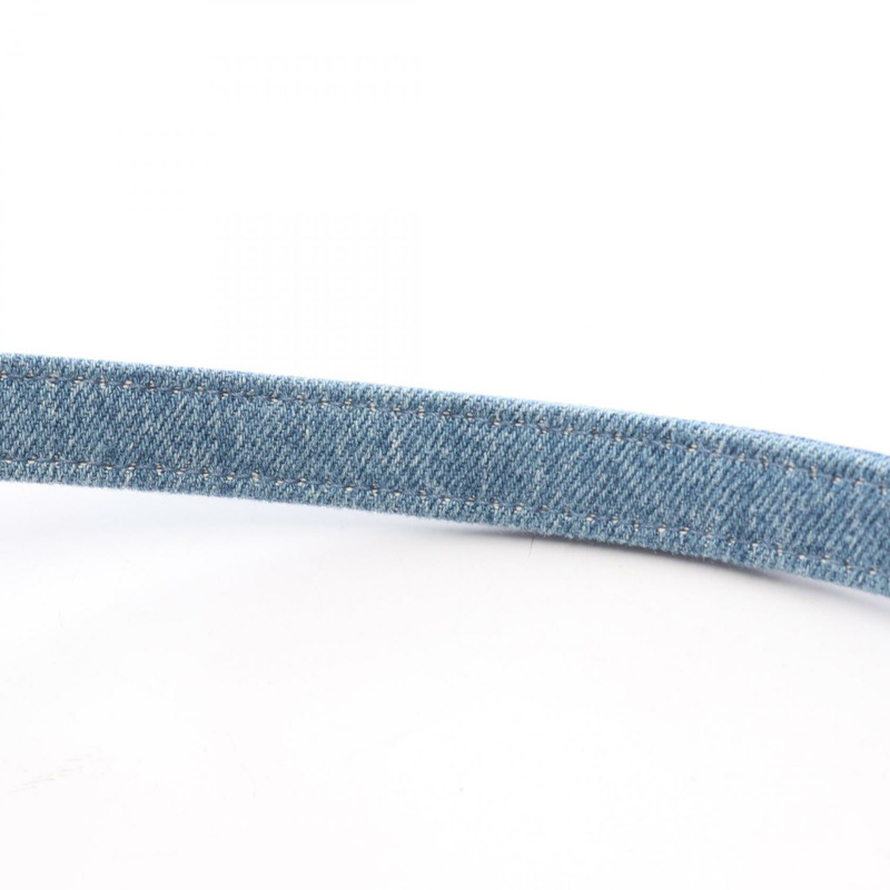 香奈兒 (CHANEL) 絎縫小號翻蓋鏈條單背包 AS3134 牛仔藍 二手 女士 金色五金-8