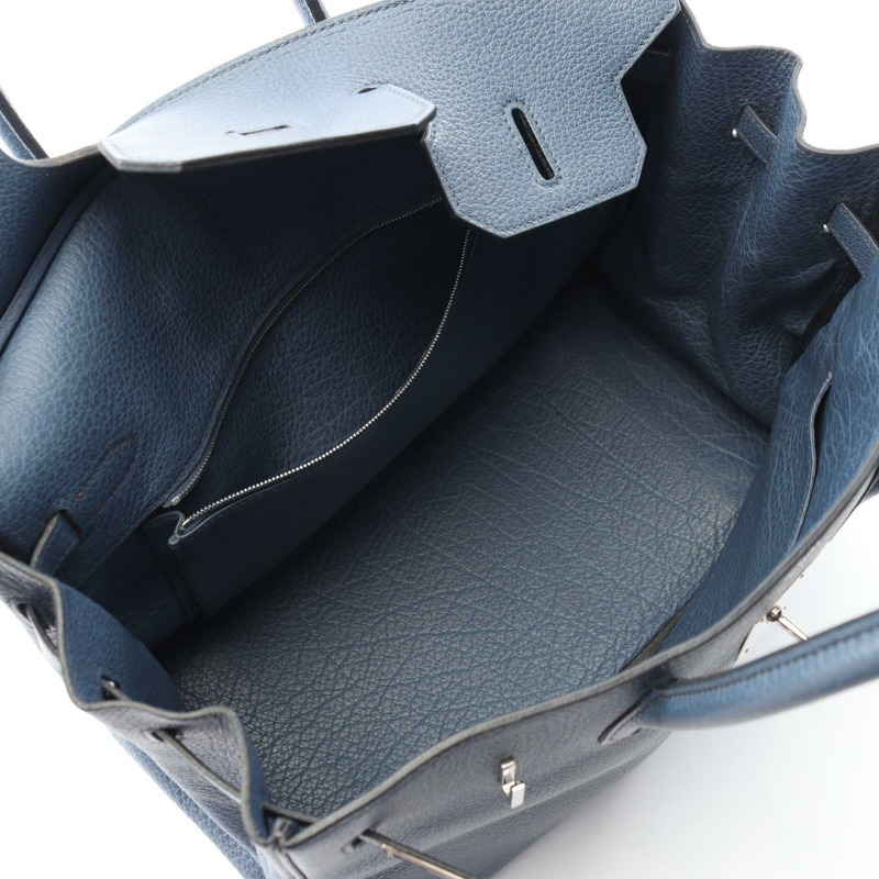 愛馬仕 Birkin 35 手袋 J Fjord 皮革 藍色 二手 SHW 女士-2