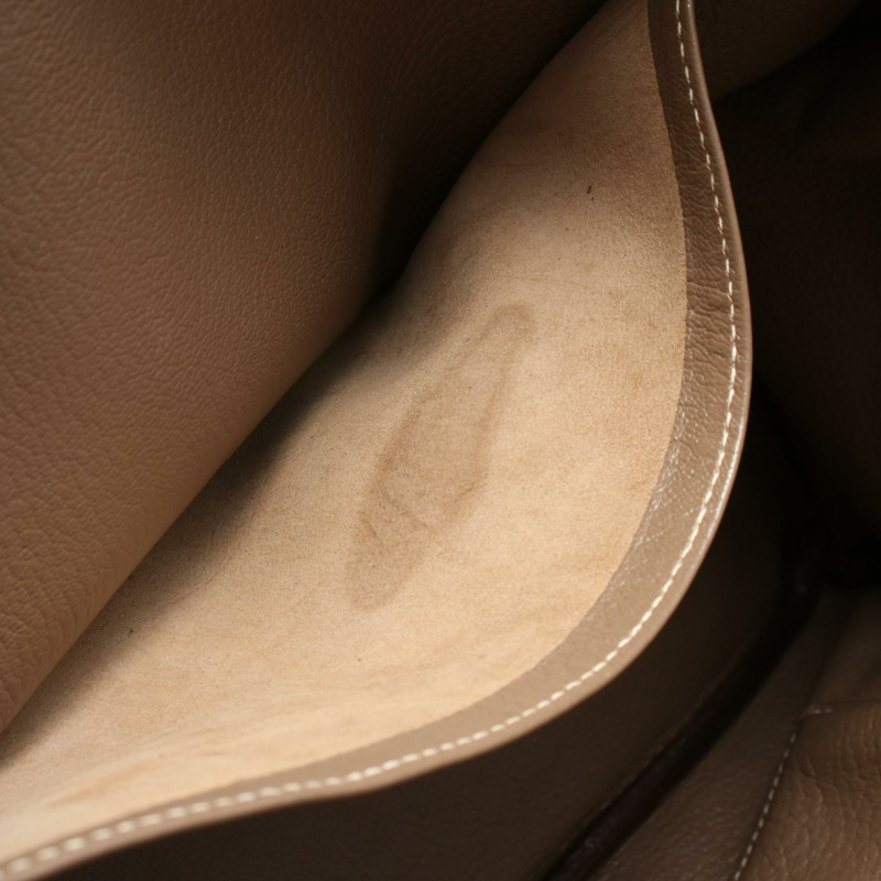 愛馬仕 Birkin 35 手提包 J Taurillon Clemence Etoupe 灰色 二手 女士 SHW-9