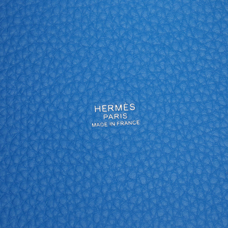 愛馬仕 Picotin Lock Eclat PM 手袋 Taurillon Clemence 藍色 Hydra 二手 SHW-3