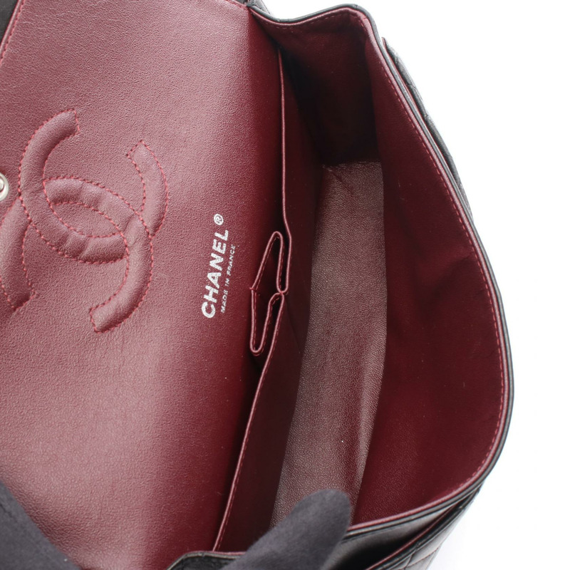 香奈兒 (CHANEL) Matelasse W 翻蓋肩背包 A01112 羊皮黑二手 SHW-2