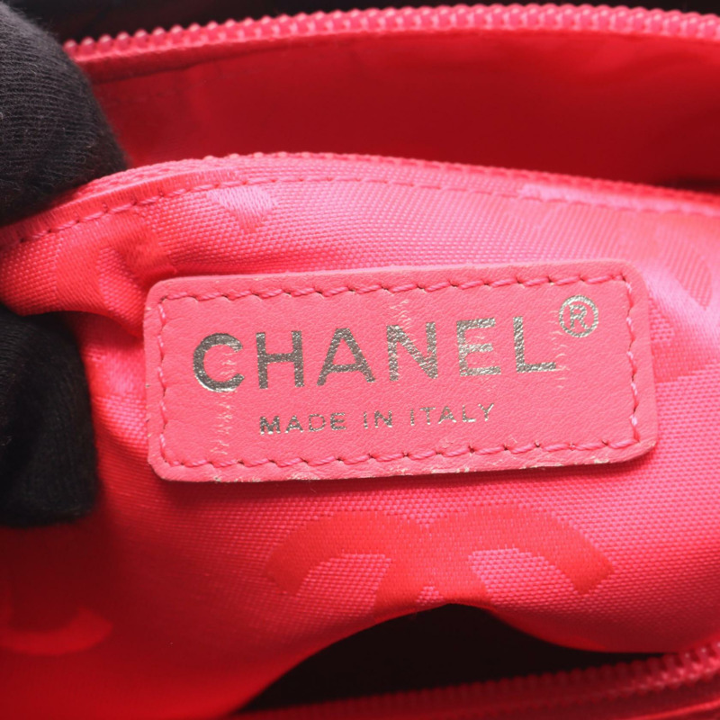 香奈兒 Cambon 系列中型手提包,黑色/粉紅色皮革,二手女士 CC Coco-3