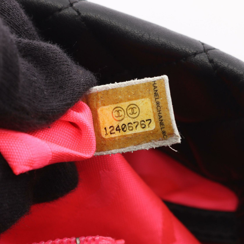 香奈兒 Cambon 系列中型手提包,黑色/粉紅色皮革,二手女士 CC Coco-4