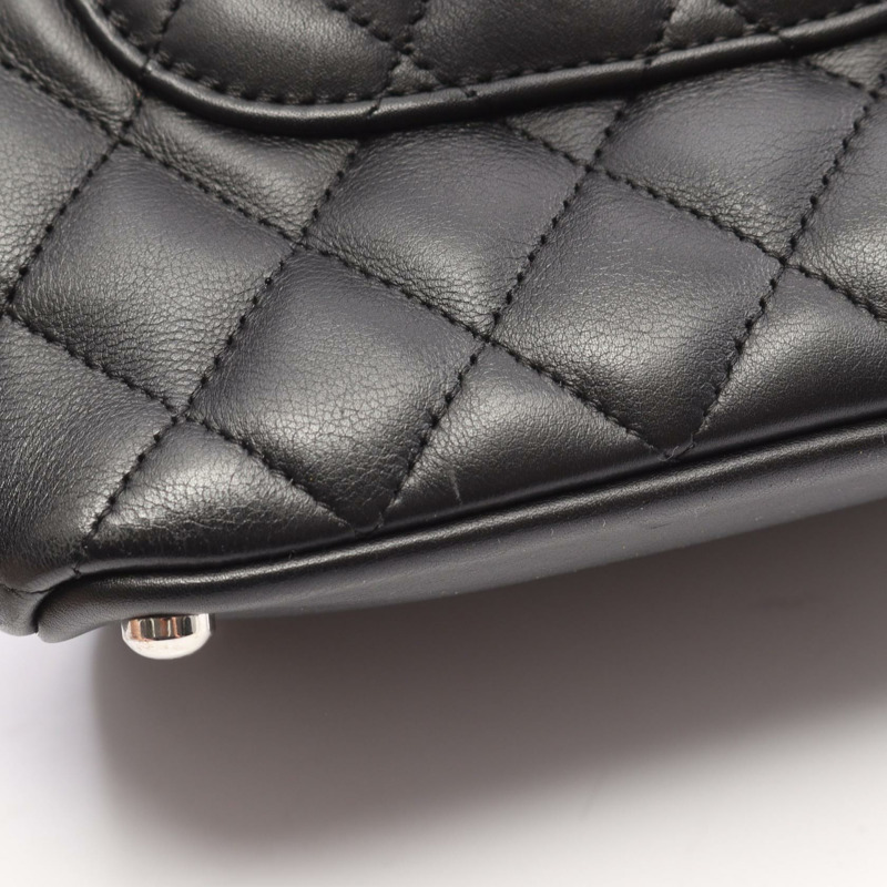 香奈兒 Cambon 系列中型手提包,黑色/粉紅色皮革,二手女士 CC Coco-7