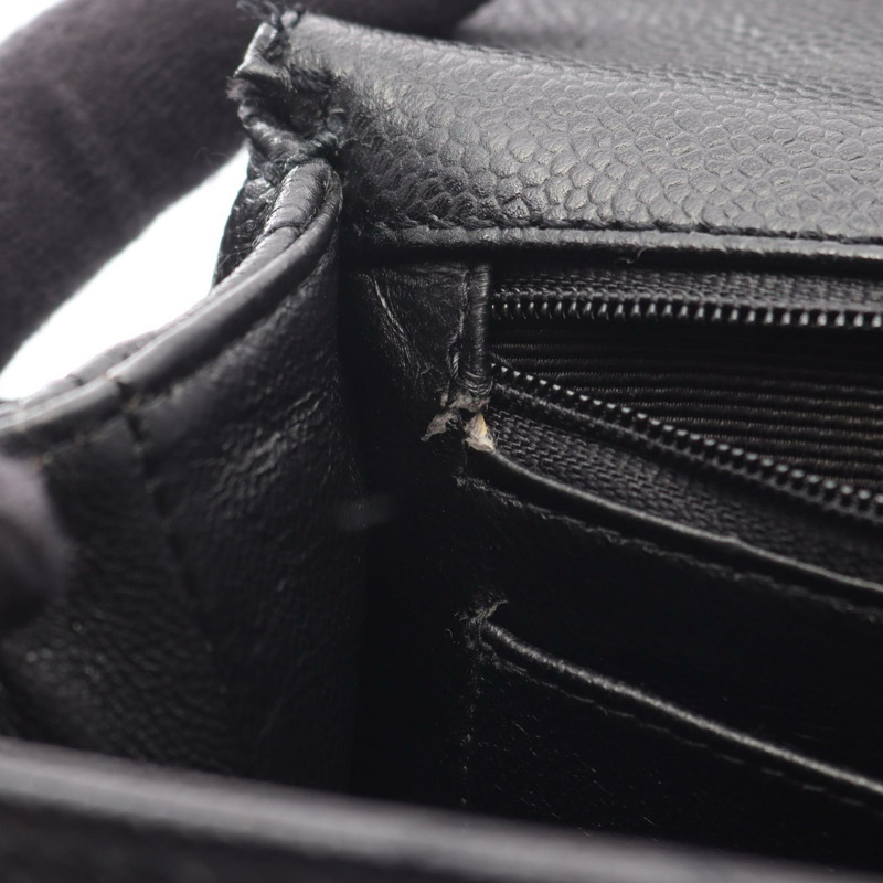 香奈兒 (CHANEL) Matelasse 手提包,小牛皮材質,黑色,二手,銀色五金配件,女士款-5