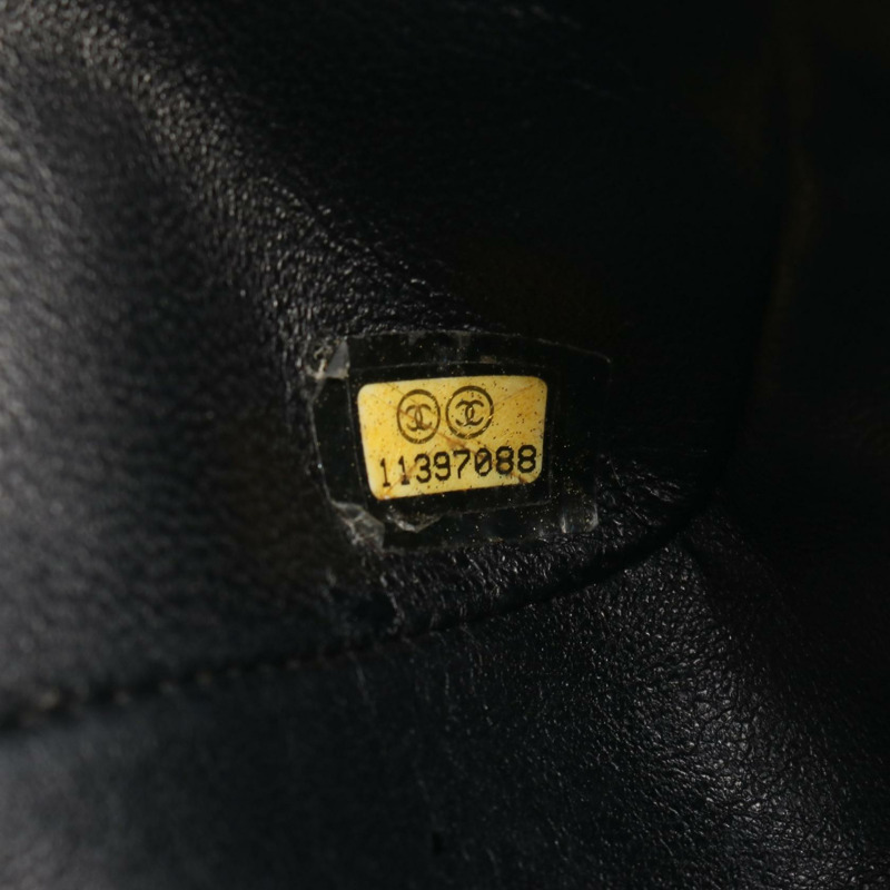 香奈兒 (CHANEL) Matelasse 鏈條肩背包,粒面小牛皮,黑色 SHW,二手 CC-4