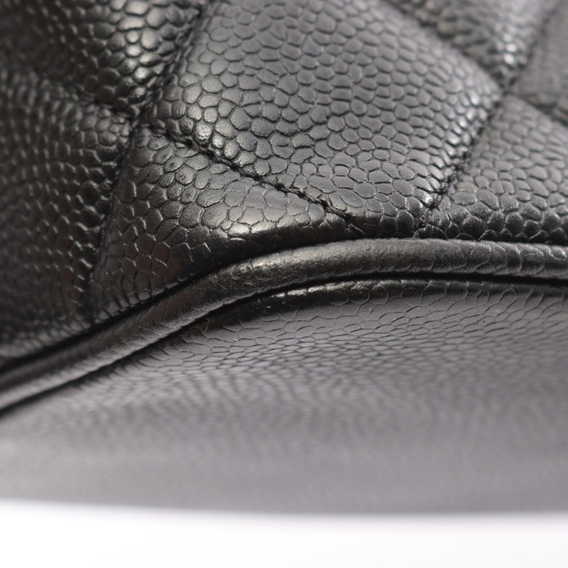 香奈兒 (CHANEL) 圓形飾章手提包,黑色粒面小牛皮,二手,女士 CC Coco 標誌-5