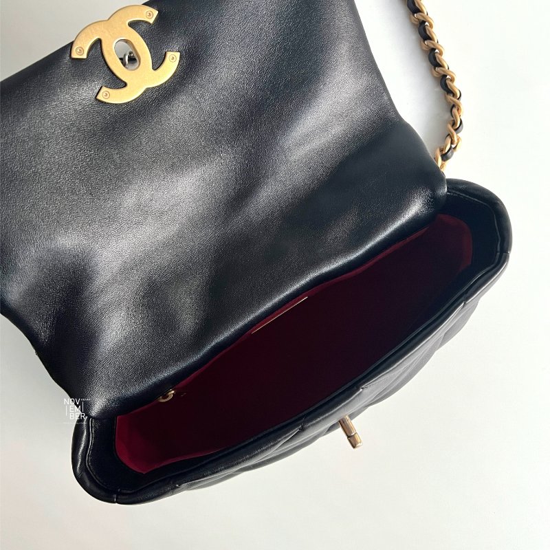 閒置新✨ Chanel 香奈兒19 Bag 黑金小號-3