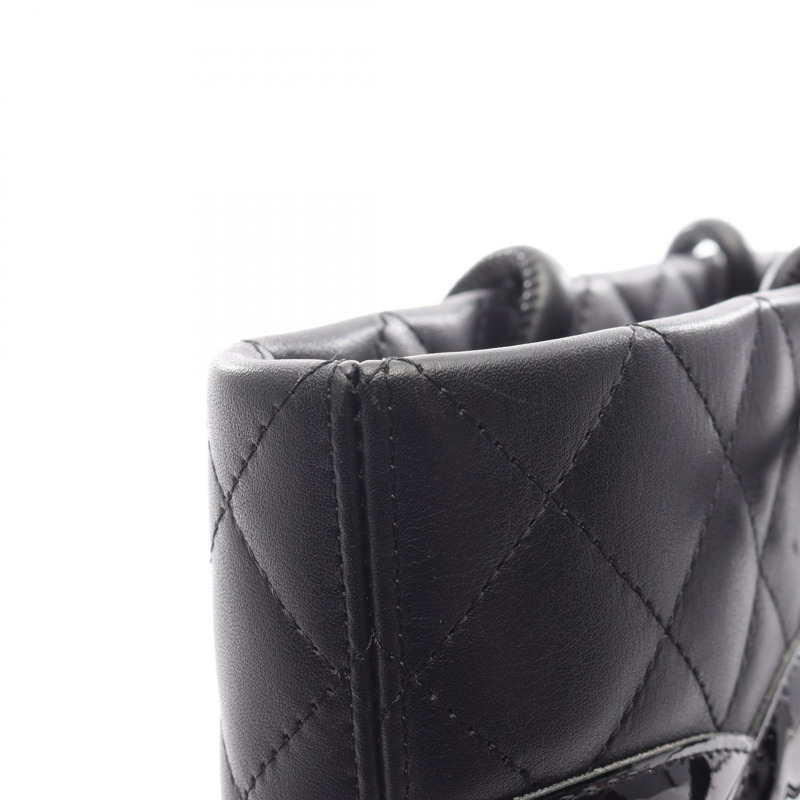 香奈兒 Cambon 系列中型手提包，黑色皮革，二手，女士款，附五金配件-7