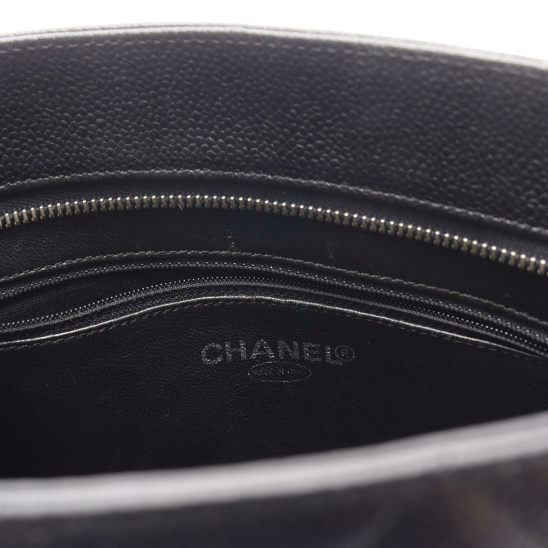 香奈兒 Medallion 手提包,黑色小牛皮材質,二手,女士款-6