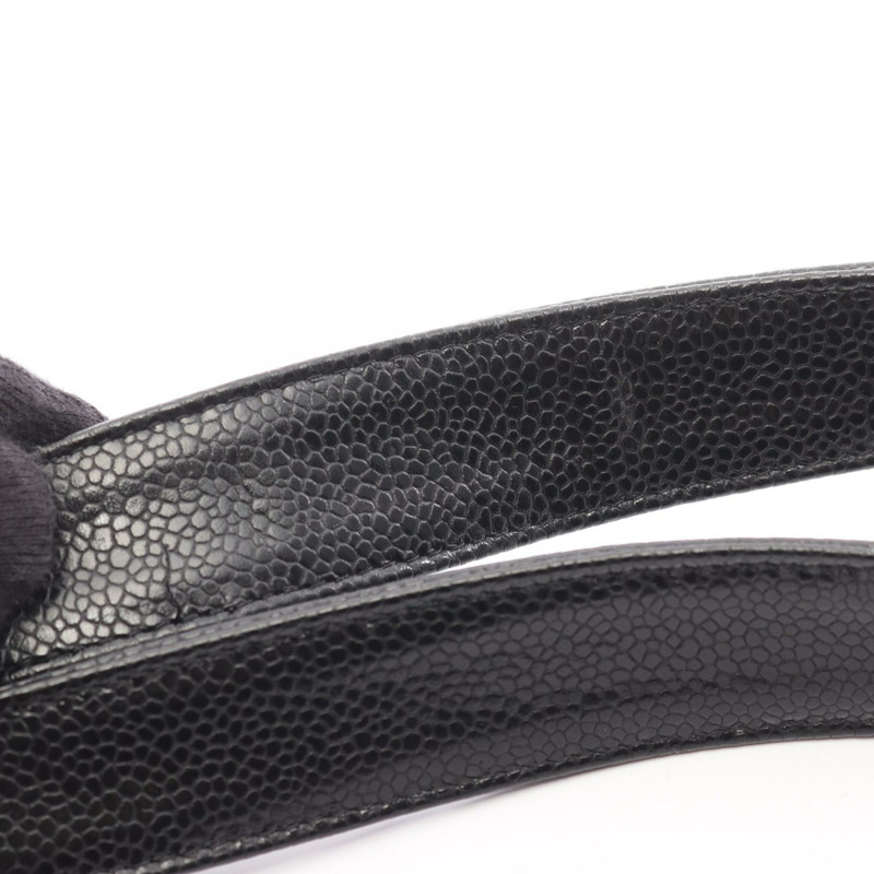 香奈兒 (CHANEL) Matelasse PST 鏈肩背托特包,粒面小牛皮,黑色,二手,金色五金 CC-11