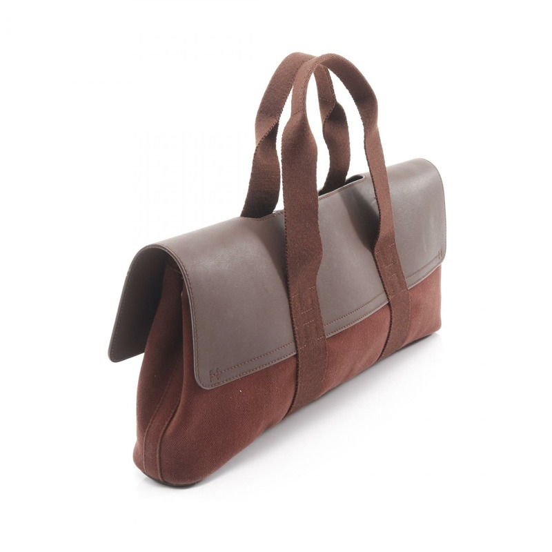 愛馬仕 Valparaiso 長款 MM 手袋 J Toile Chevrons 棕色二手男士 SHW-1