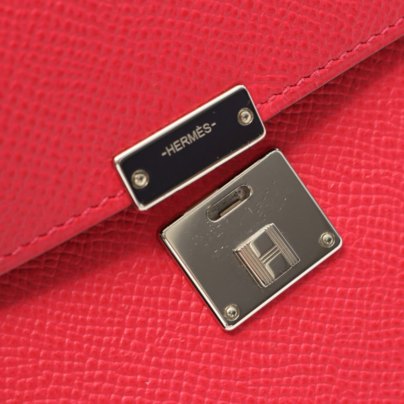 愛馬仕 Click 16 肩挎包 C Epsom Rose 極致款 二手 SHW 女士-6