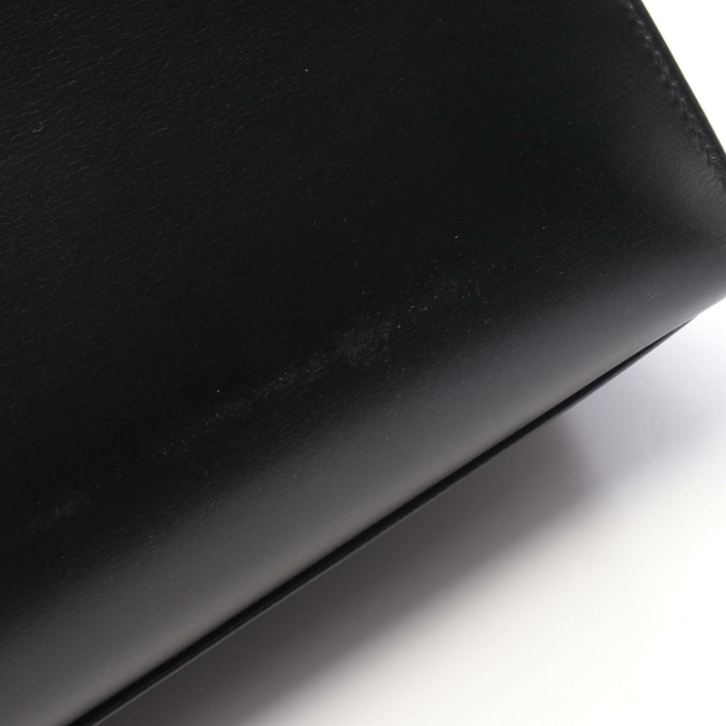 愛馬仕 Kelly 32 單肩手提包 G Box 小牛皮 黑色 二手 金色五金 女士-8