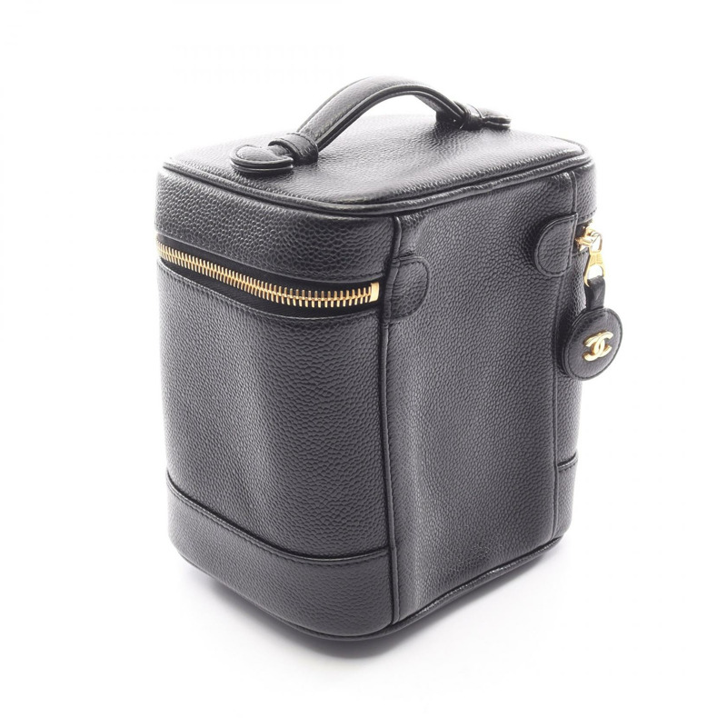 香奈兒 COCO 標誌筆型手提包,小牛皮,黑色,二手,金色五金,女士-1