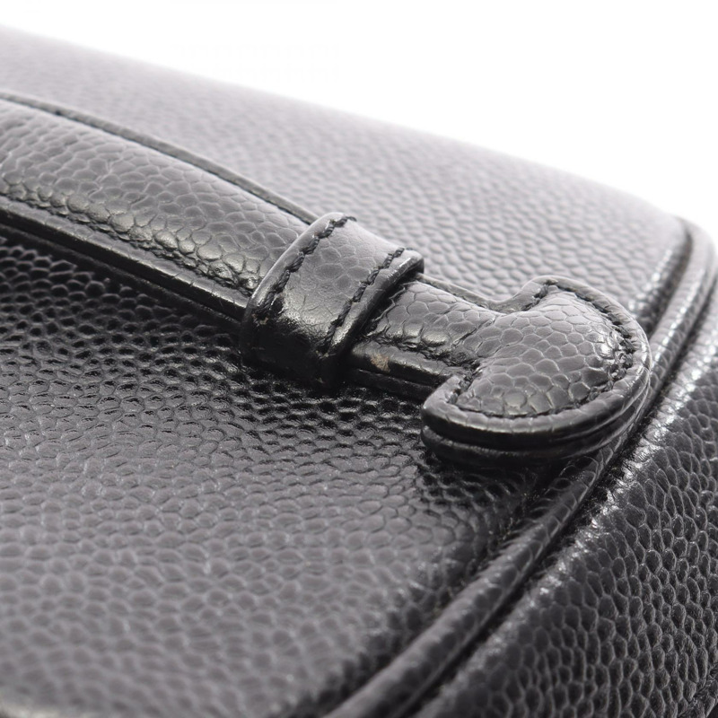 香奈兒 COCO 標誌筆型手提包,小牛皮,黑色,二手,金色五金,女士-7