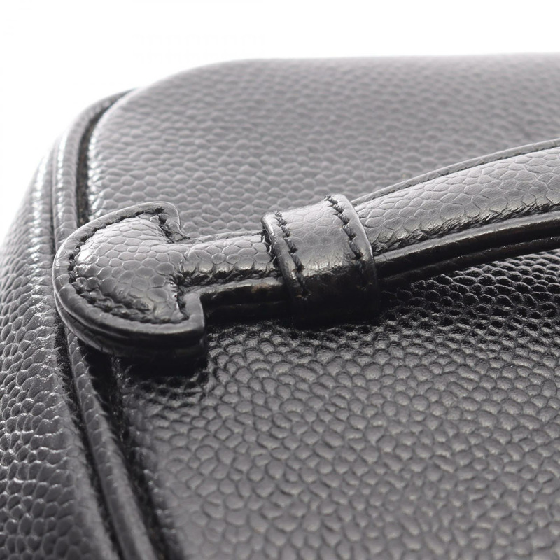 香奈兒 COCO 標誌筆型手提包,小牛皮,黑色,二手,金色五金,女士-8