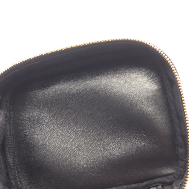 香奈兒 COCO Mark 化妝包 A01998 皮革 粒面小牛皮 黑色 二手 金色五金-6