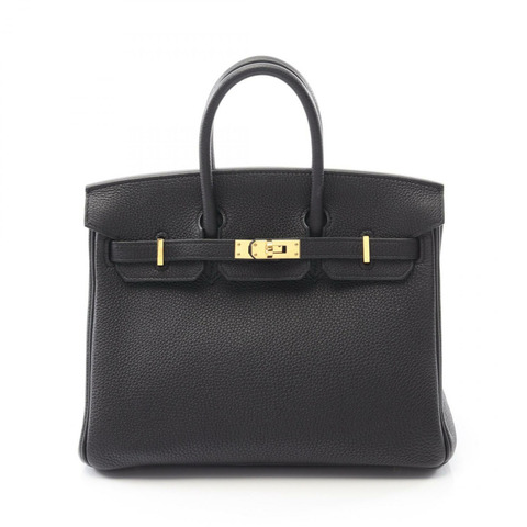 愛馬仕 Birkin 25 手提包 Z Togo 皮革 黑色 二手 金色五金 女士