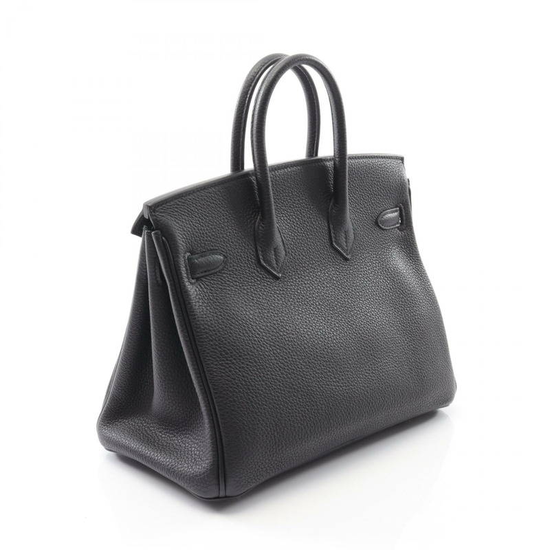 愛馬仕 Birkin 25 手提包 Z Togo 皮革 黑色 二手 金色五金 女士-1