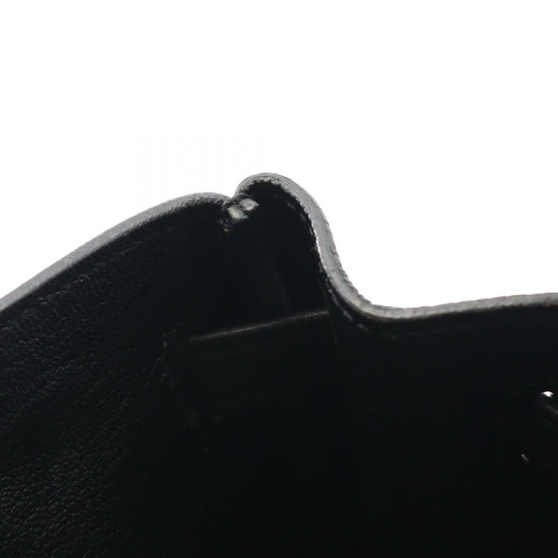 愛馬仕 Birkin 25 手提包 Z Togo 皮革 黑色 二手 金色五金 女士-9