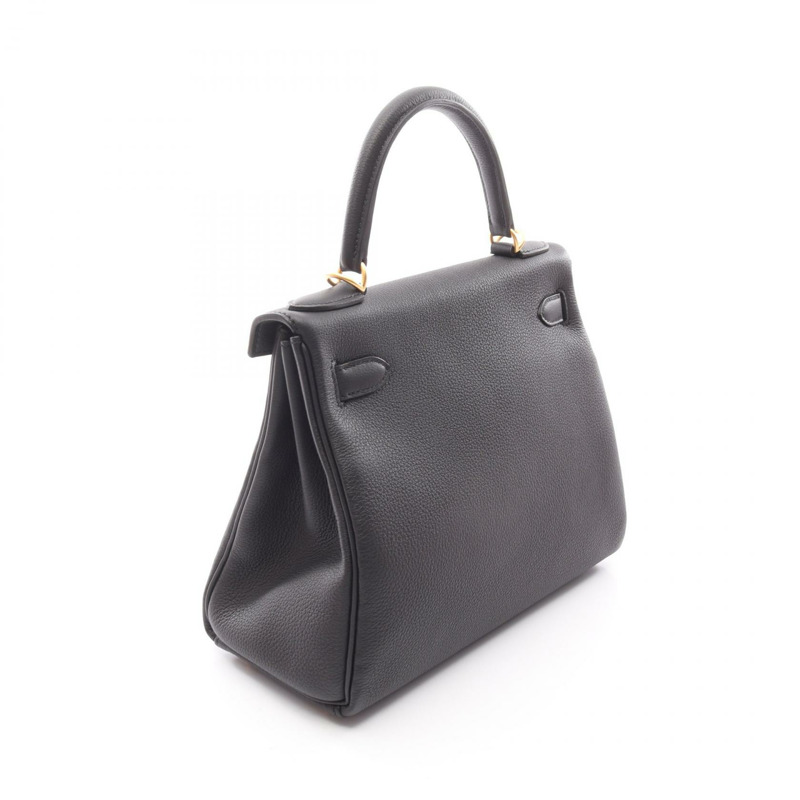 愛馬仕 Kelly 28 手提包,Togo 皮革,黑色,二手女款-1