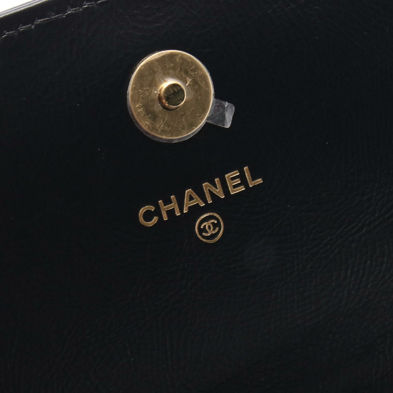 香奈兒 (CHANEL) 絎縫鏈條肩背手拿包 AP3928 黑色皮革 GHW 女士 CC-3