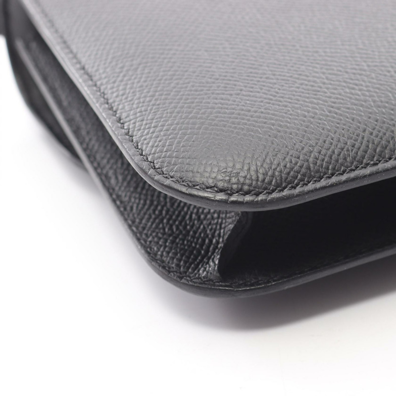 愛馬仕 Constance Elan 肩背包,Epsom 皮革,黑色,二手,金色五金,斜背包-9